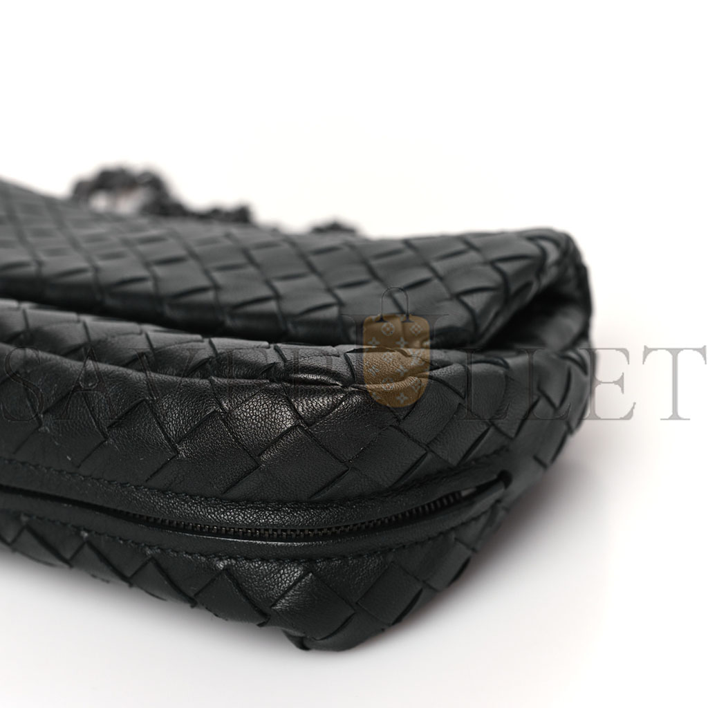 BOTTEGA VENETA NAPPA INTRECCIATO SMALL MESSENGER BAG LIGHT GREY (20*12*6cm) BOTTEGA VENETA NAPPA INTRECCIATO SMALL MESSENGER BAG LIGHT GREY (20*12*6cm)